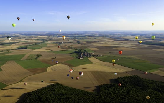 hot air ballons in the sky