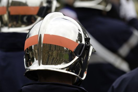 a fireman helmet