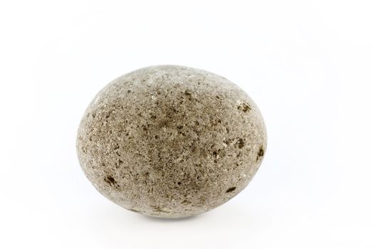 a single, stone on white background