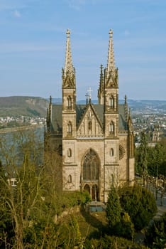 Apollinaris church, on the site of a Roman temple on the Apollinarisberg, a hill above the German town of Remagen