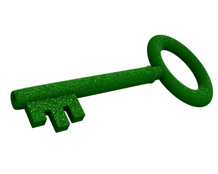 key in green gras (3d) 