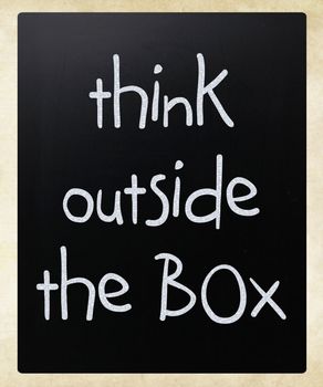 Think outside the box - concept.