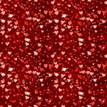 Hearts Seamless Pattern Bitmap Illustration