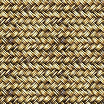 Rattan Basket Weave Seamless Pattern Illustration