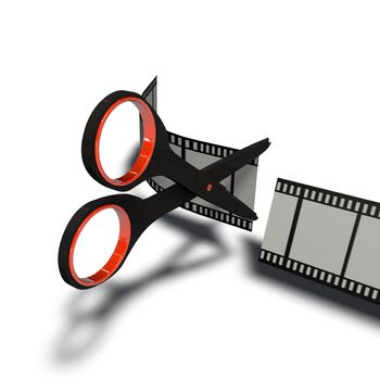 a pictogram to symbolize video cutting and editing