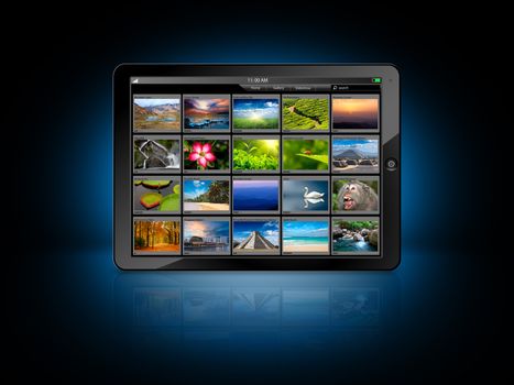 Tablet PC with photo gallery