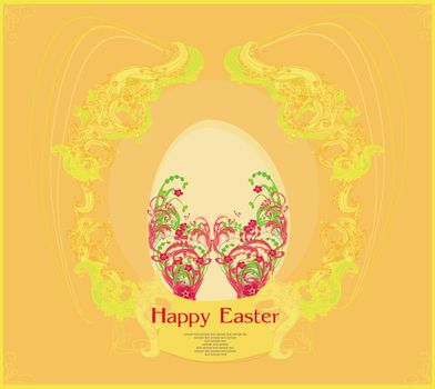 Easter Egg On Grunge Background