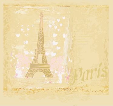 vintage retro Eiffel card