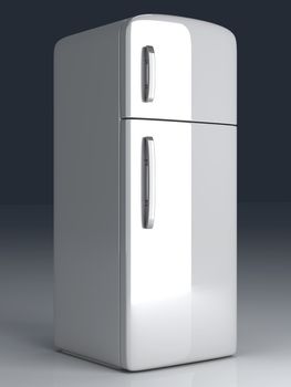 A classic Fridge. 3D rendered Illustration.