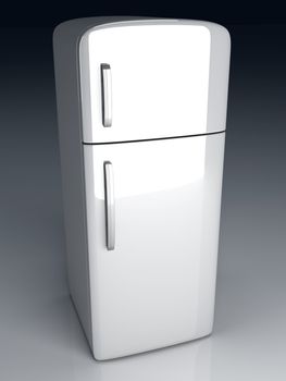 A classic Fridge. 3D rendered Illustration.