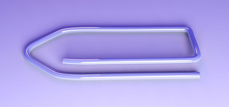 3D rendered Illustration. A paper clip.
