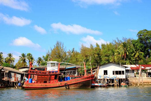 Fishermen village at Andaman Thailand