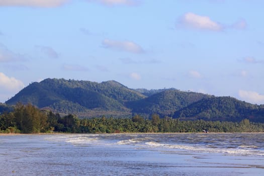Peaceful beach with Ripple wave in Andaman sea Thailand