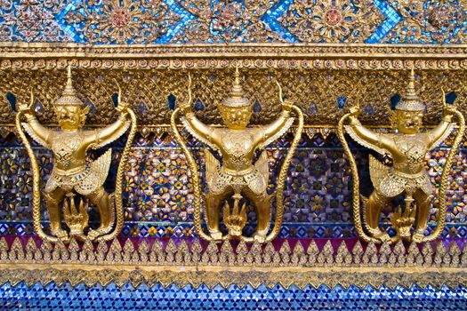 Golden Garuda at Wat Phra Keao Temple in Grand Palace, Bangkok Thailand