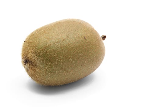 Fresh whole kiwi fruit on white background