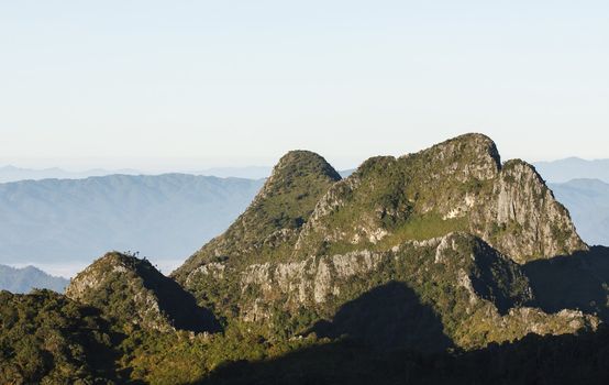 View from Doi Chiang Dao mountain, Chiang mai Province, Thailand.