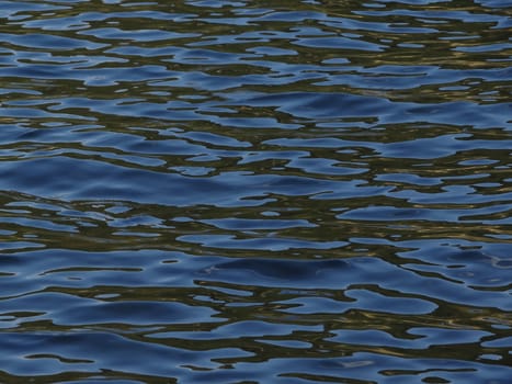 Blue ripples on lake Traunsee, Austria