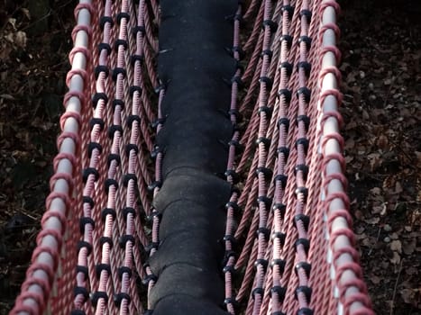 Closeup of a swing bridge