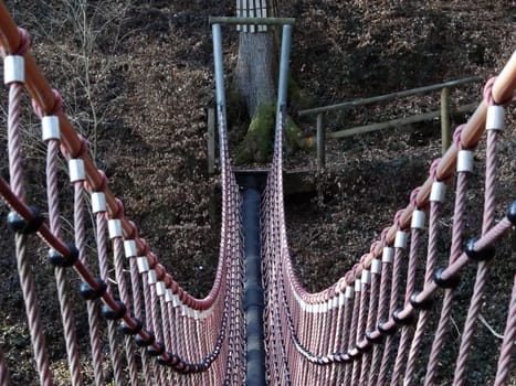 Closeup of a swing bridge