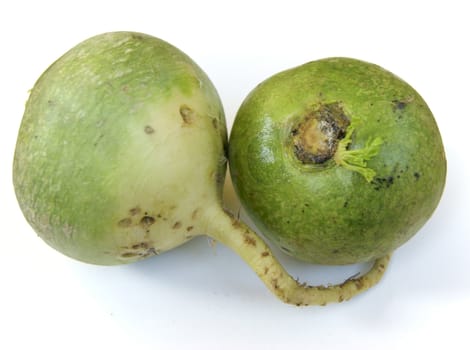 Vegetables raphanus on white background is insulated