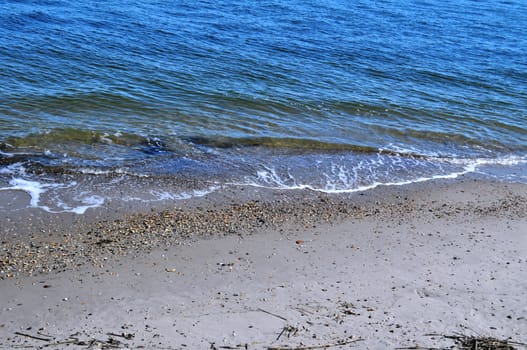 Charleston SC beach with light ripples