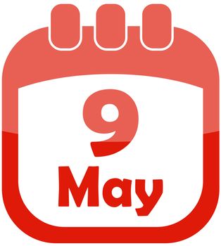 icon in the form of a calendar for May 9