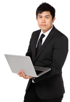 Business Man use computer