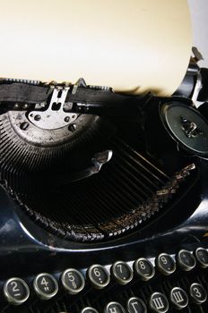 The typewriter is intended to print any texts on a paper