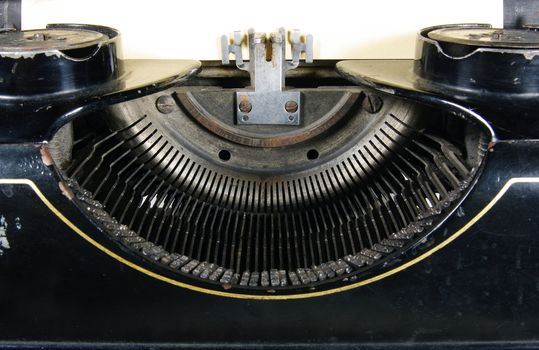 The typewriter is intended to print any texts on a paper