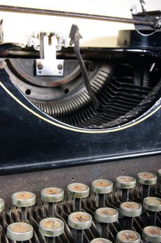 The typewriter is intended to print any texts on a paper