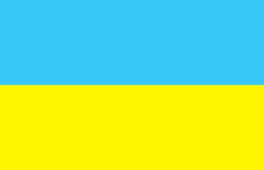 Blue and yellow flag of Ukraine
