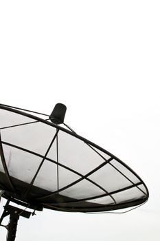 Part of Satellite Dish on isolated on white sky