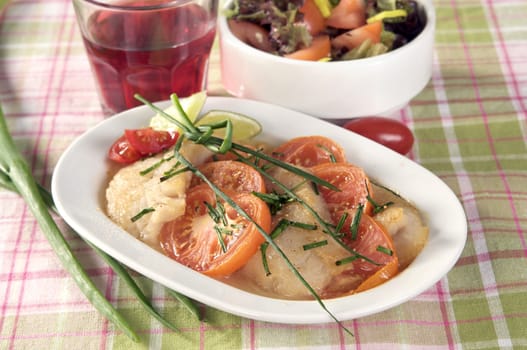 baked fish with vegetables