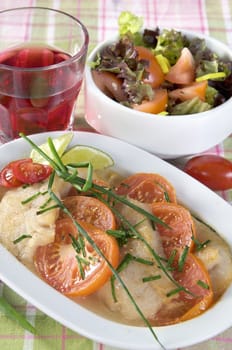 baked fish with vegetables