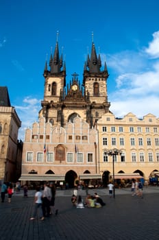 Church of the Virgin Mary - the main church of old town of Prague Czech Republic 