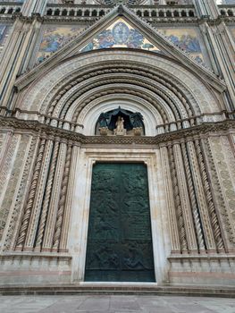 Main west portal - Orvieto Cathedral . Orvieto,Umbria, Italy