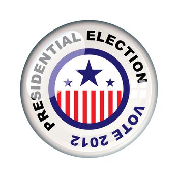 Presidential 2012 election in america badge icon