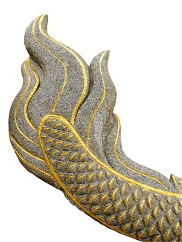 Great Naga tail made from stone with clipping path
