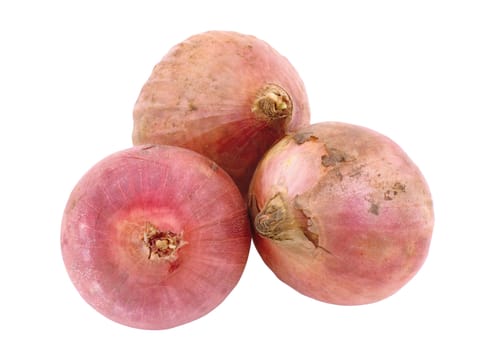 Group of shallots isolated with clipping path