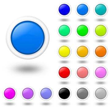 multi-color buttons with shadow illustration