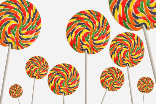 Set of colorful lollipops