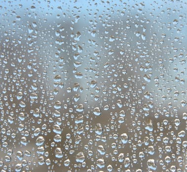 Water droplets on windows glass.