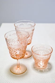 Nice vintage clear glass on table