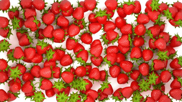 Fresh strawberry texture or background over white