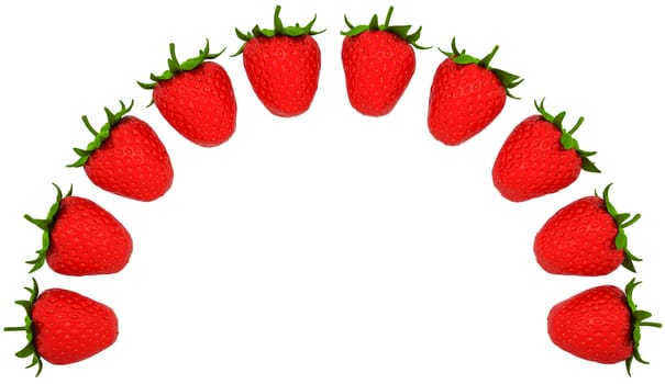 Strawberry shaped arch isolated over white. Large resolution. Other fruits are in my portfolio