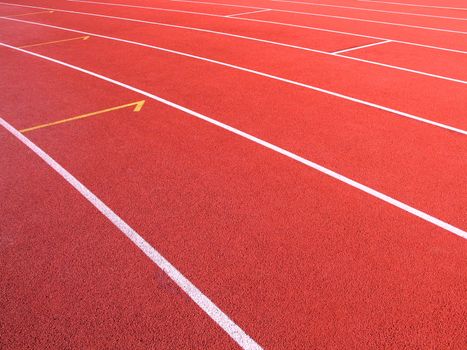 Abstract View Of Running Tracks In A Sport Stadium 