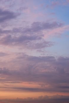 Vertical photo of Evening lilac sky