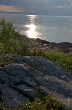 Sunset on the St. Lawrence River, Quebec