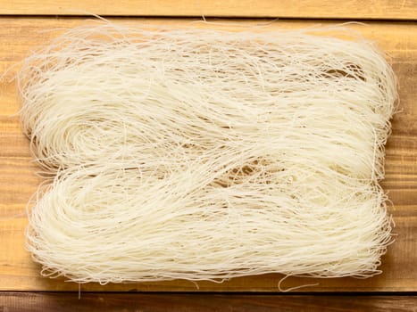 close up of rice vermicelli noodles