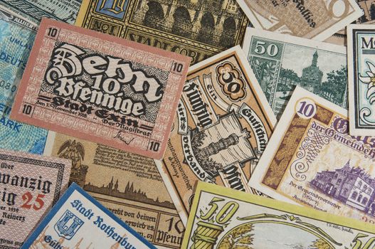 Old German money. At the present time are collectible